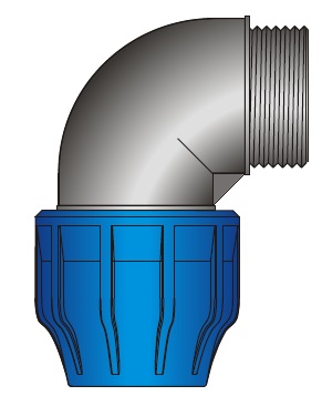 Koleno s vonk. záv. 40x6/4"