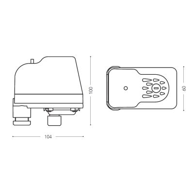Inverzný Tl. spínač LP3 rozmery
