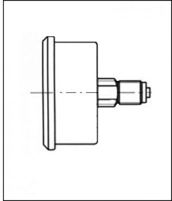 Manometer glycerínový 63 mm nerez 10 barov s axiálnym vývodom 1/4"