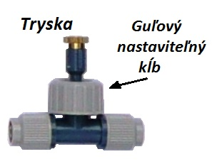 Nastaviteľná zahmlievacia tryska